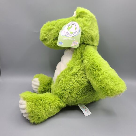 Spark Create Imagine 10" Gator Plush Rattle PolyBean Filled Plush Stuffed Animal - Picture 3 of 14